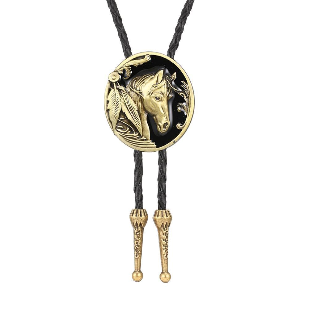3439 Horse Head Bolo Tie Native American Horse Bola Tie Vintage Bolo - Picture 7 of 7